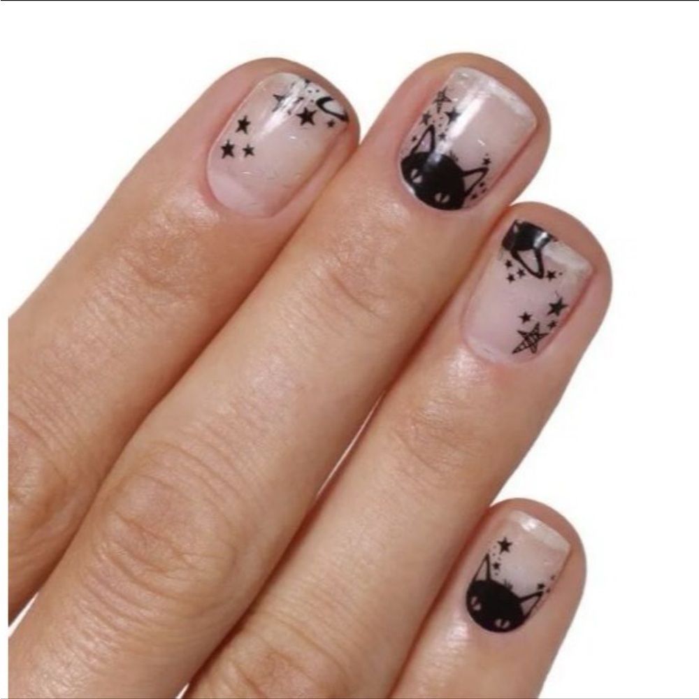 *Retired* Color Street: Nine Lives | Black Cat Halloween Clear Overlay Glitter